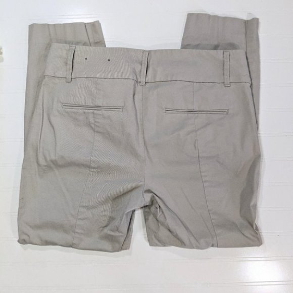 Ann Taylor Khaki Slim Cropped Pants - Picture 3 of 5